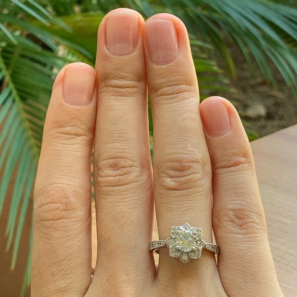 925 Silver Wedding Engagement Ring White Sapphire - Picture 6 of 12